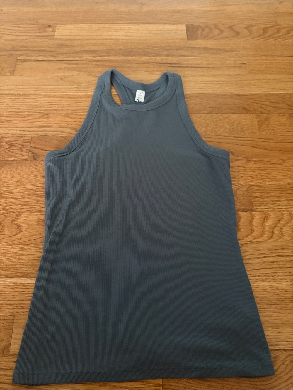 Old Navy Women's Ribbed Racerback Tank - Slate Blue